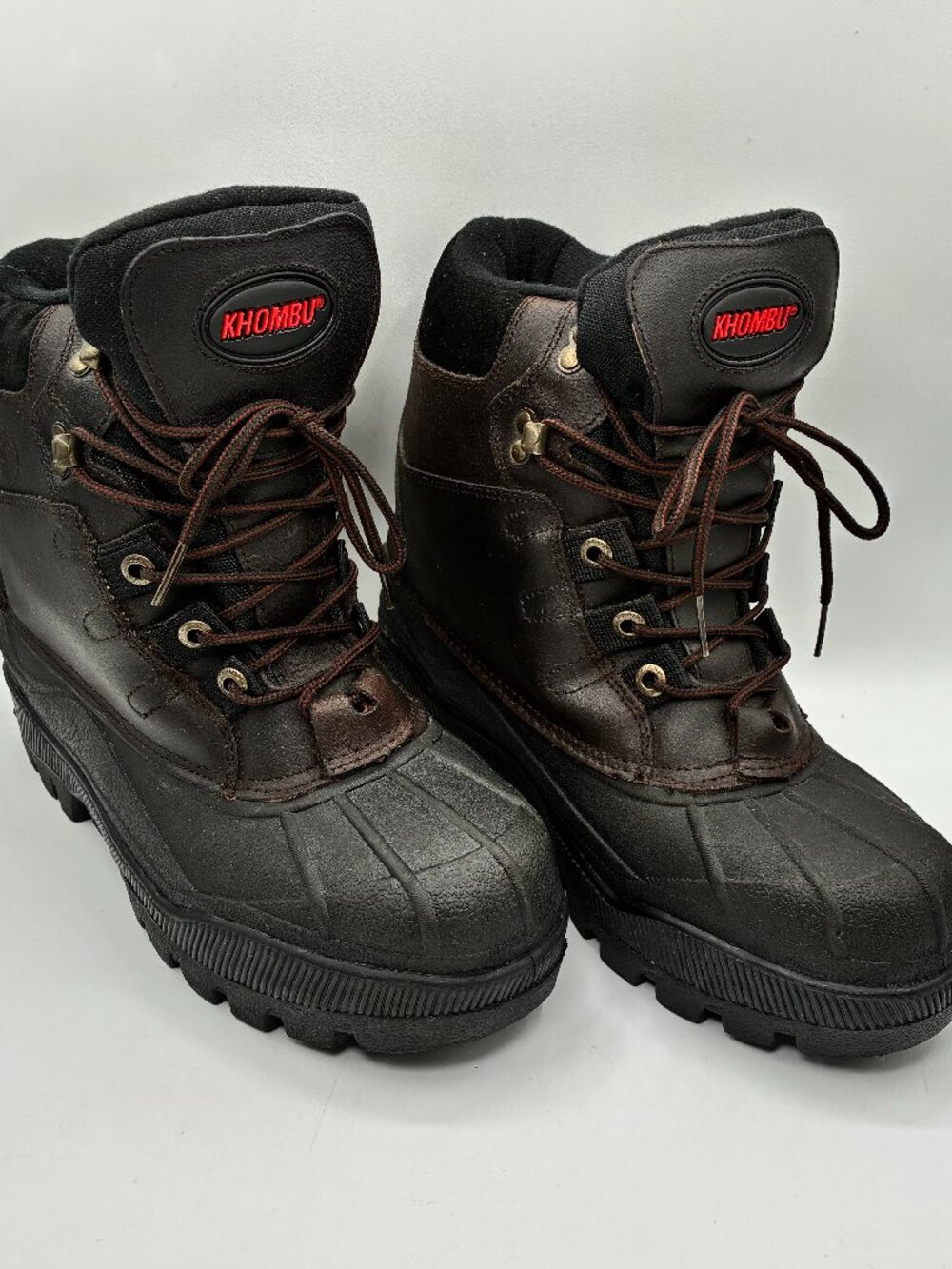 Khombu Tundra KH Black Waterproof Leather & Synthetic Snow Boots Men's Size 8M